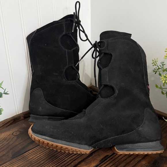 Puma x Mahanuala black sueded leather lace-up boots Japanese style vintage - Picture 6 of 9